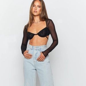 Lioness Gilda Crop Top Black